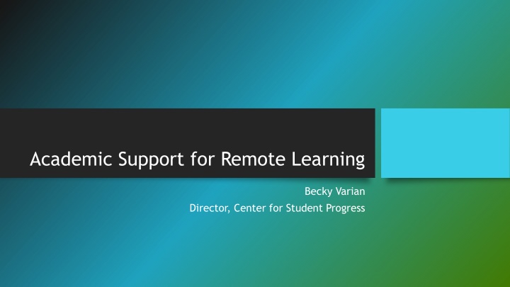Academic Support Strategies for Remote Learning Stress Management