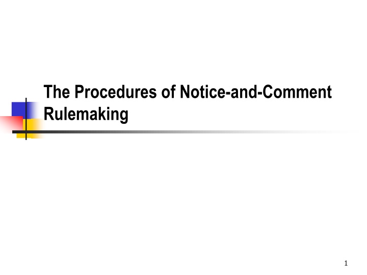 Notice-and-Comment Rulemaking Procedures