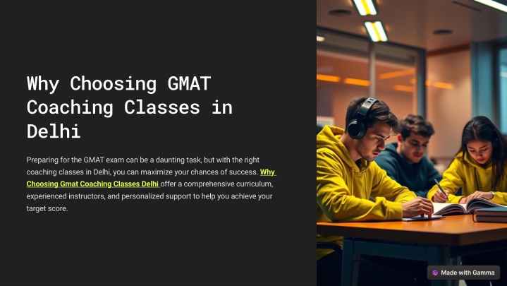 why choosing gmat coaching classes in delhi n.w