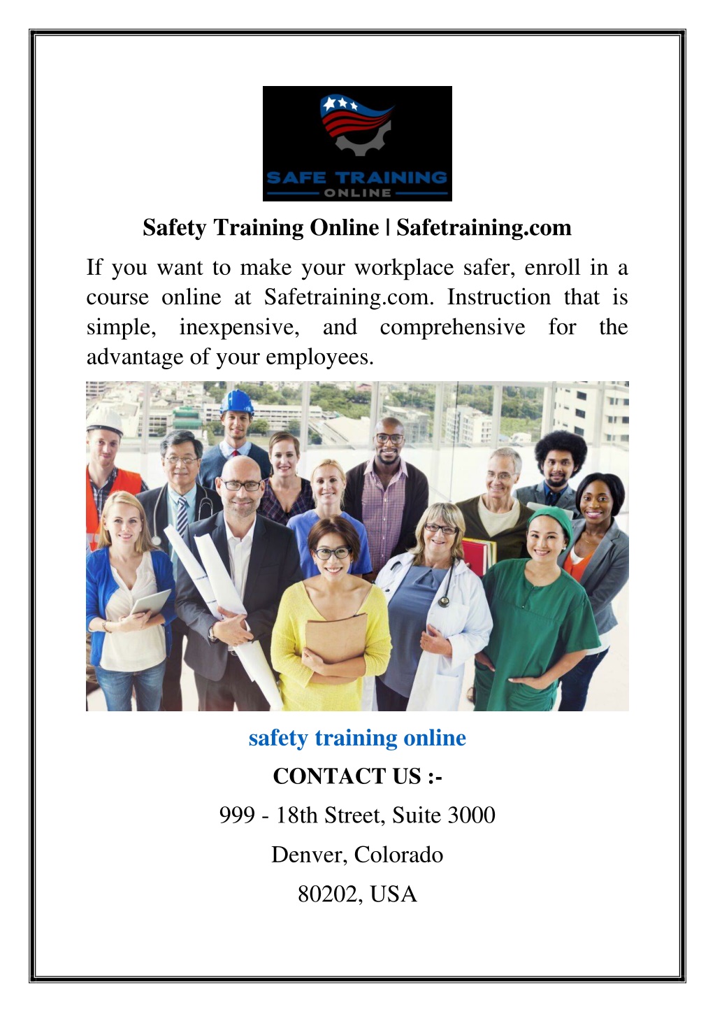 safety training online safetraining com l.w