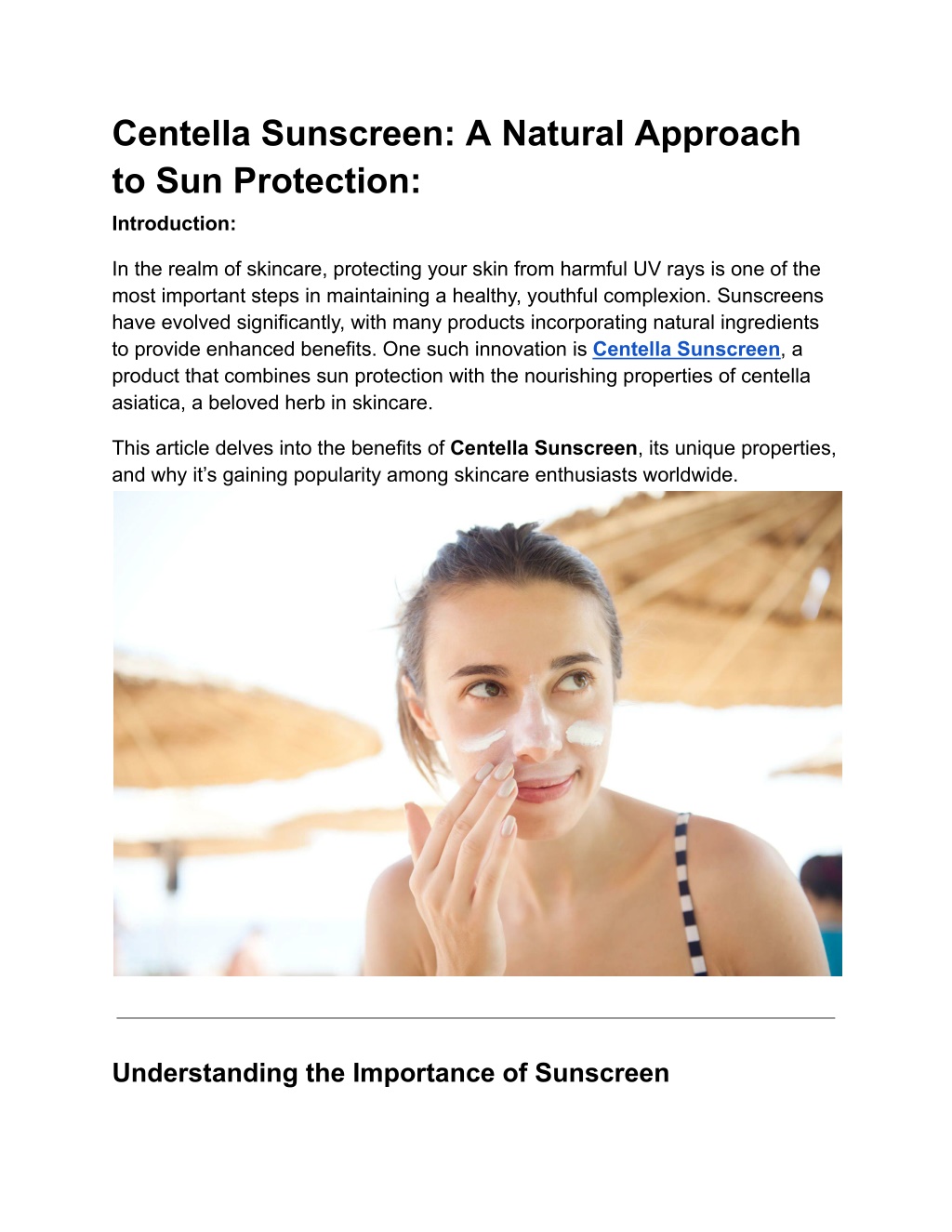 centella sunscreen a natural approach l.w