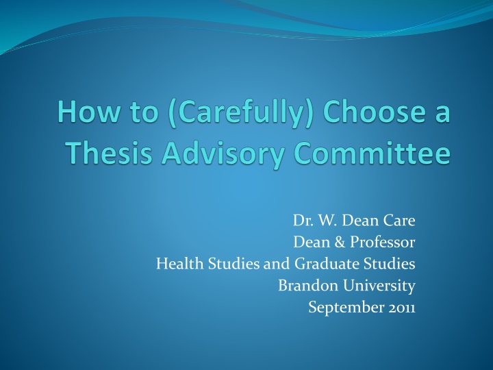 Guide to Choosing a Thesis Advisor and Committee for Your Research Journey