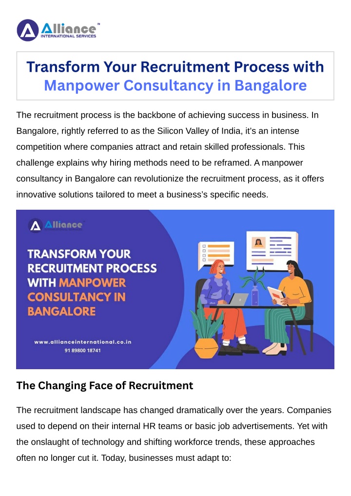 transform your recruitment process with manpower n.w