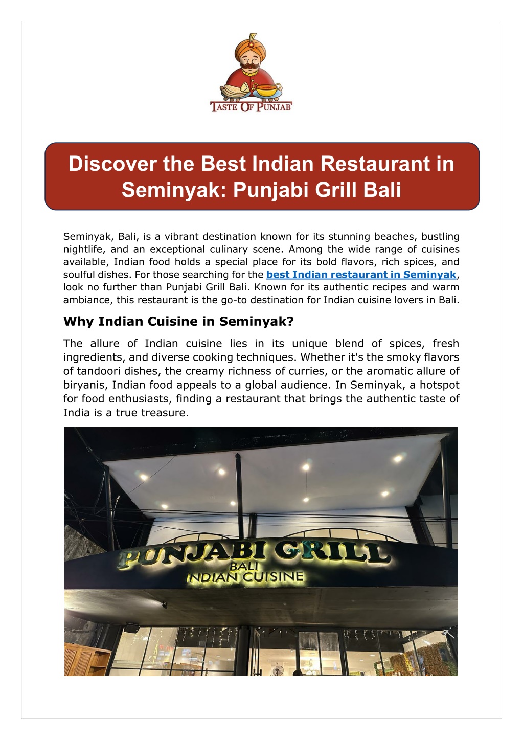 discover the best indian restaurant in seminyak l.w