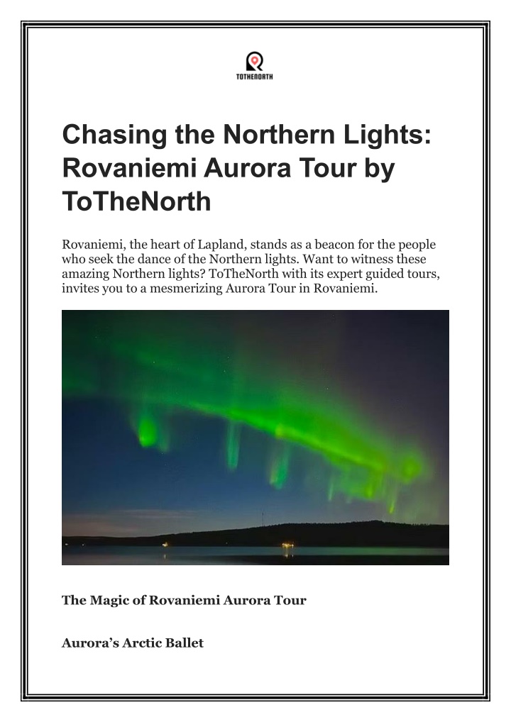 chasing the northern lights rovaniemi aurora tour n.w