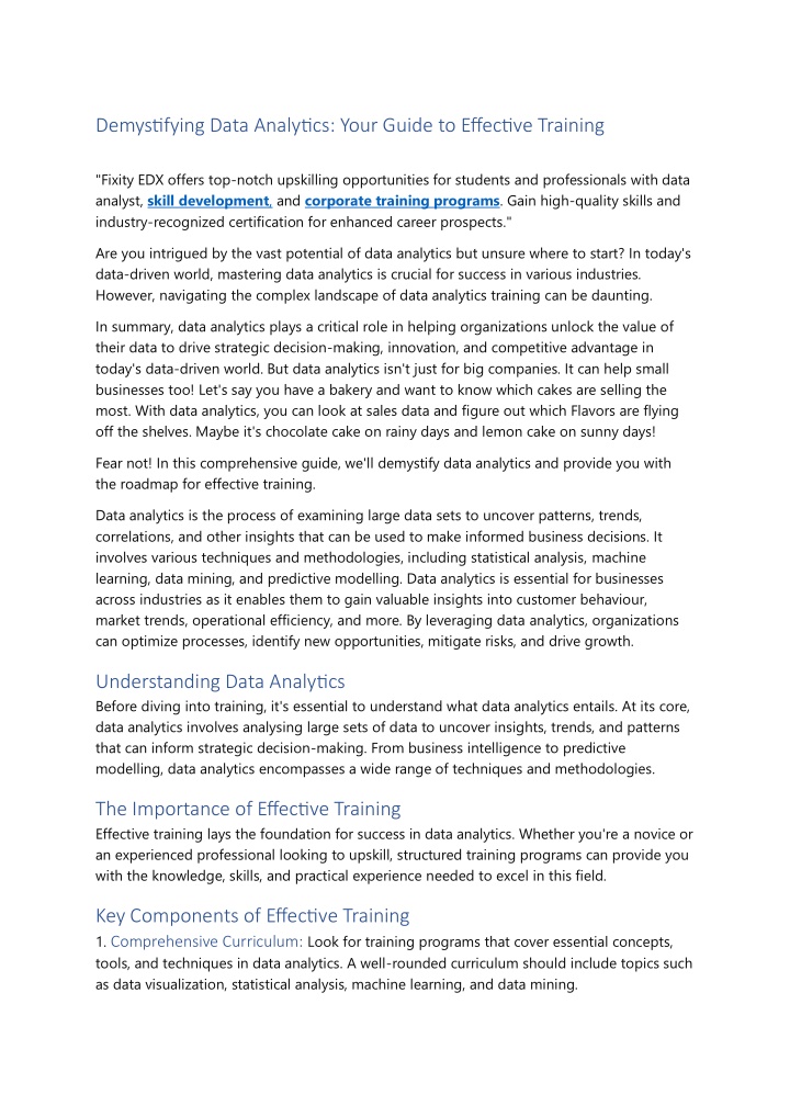 demystifying data analytics your guide n.w