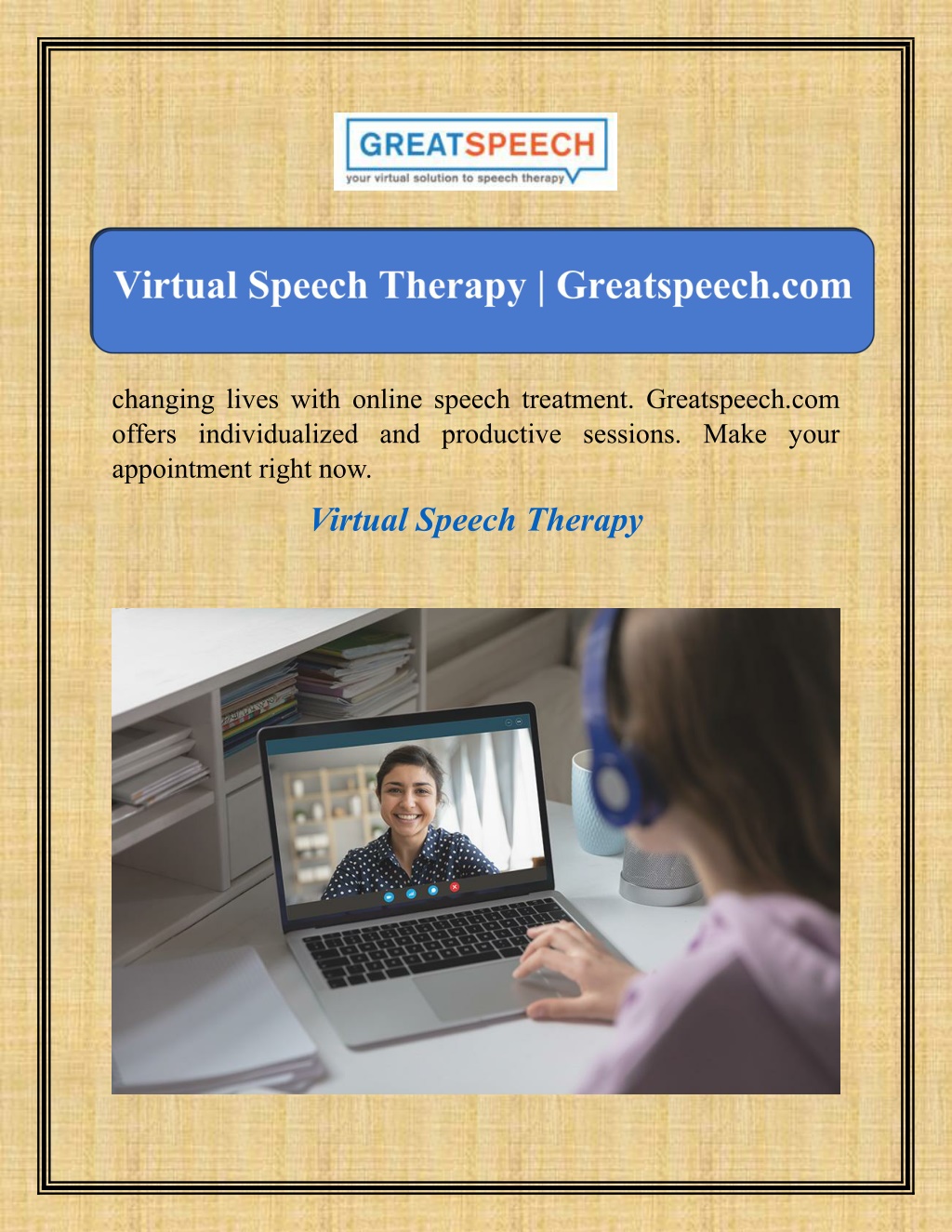 changing lives with online speech treatment l.w