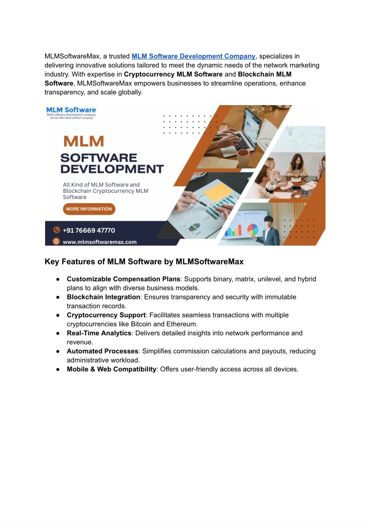 mlmsoftwaremax a trusted mlm software development n.w
