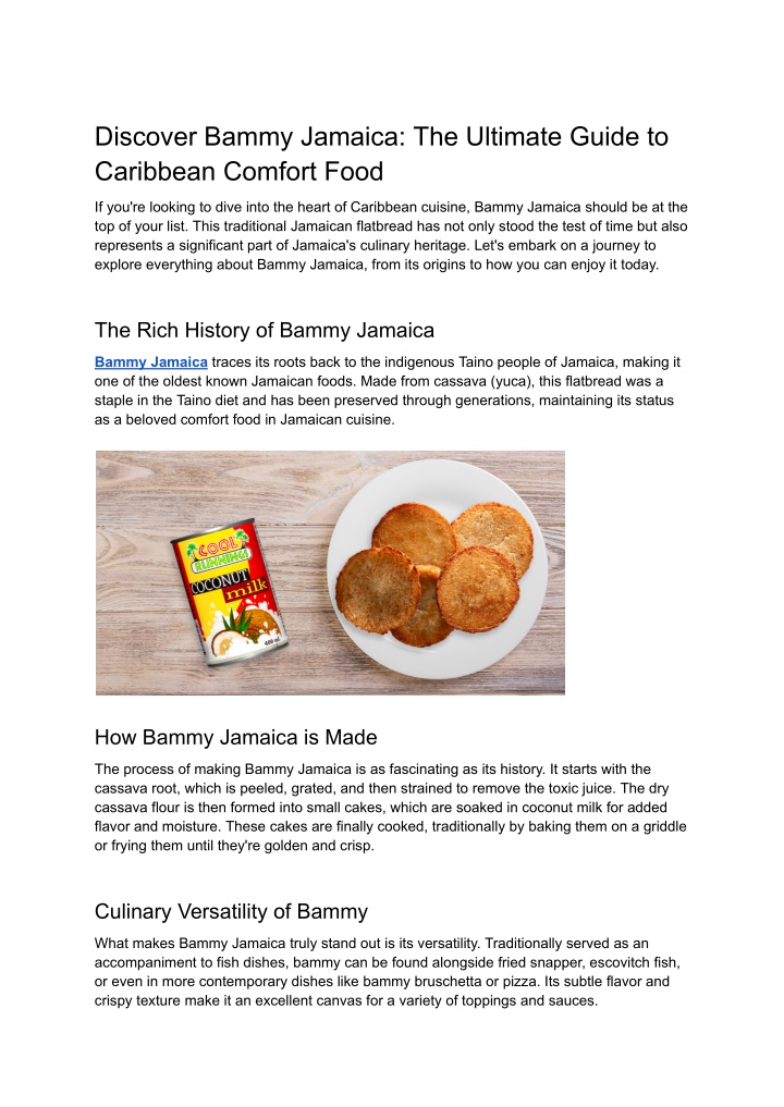 discover bammy jamaica the ultimate guide n.w