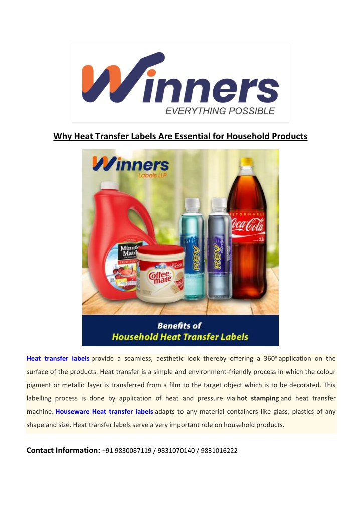 why heat transfer labels are essential n.w