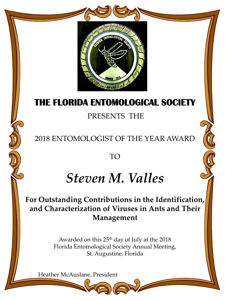 Florida Entomological Society Awards 2018