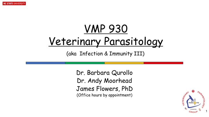 Veterinary Parasitology Course Syllabus