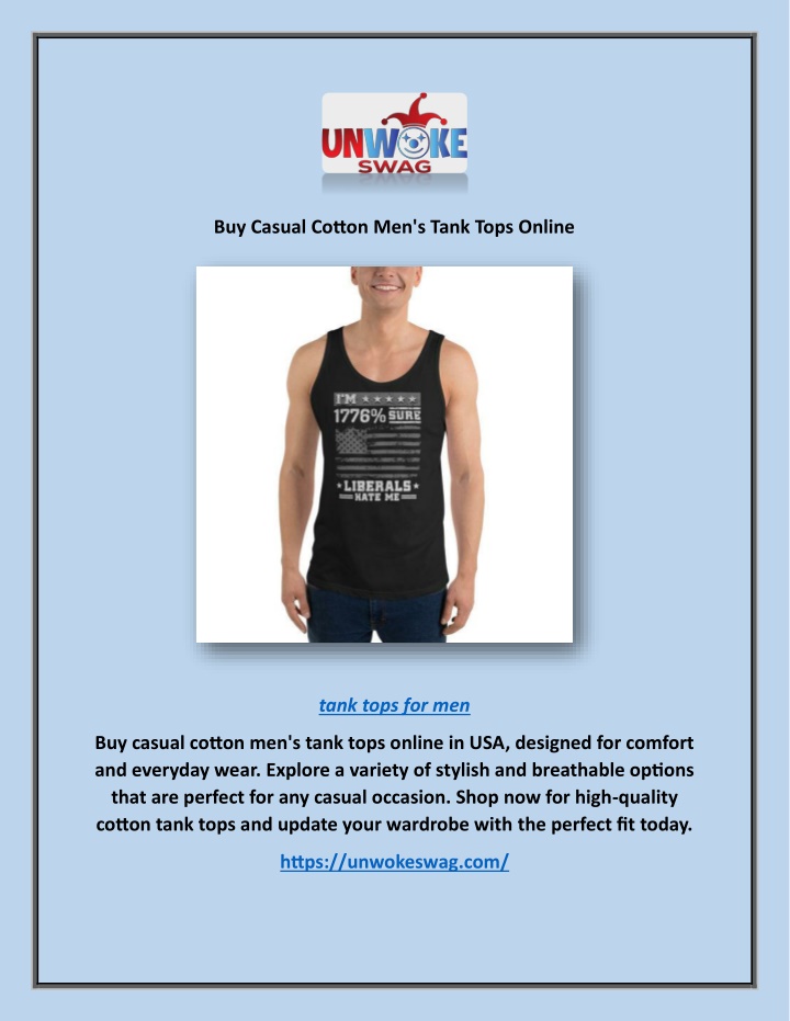 buy casual cotton men s tank tops online n.w