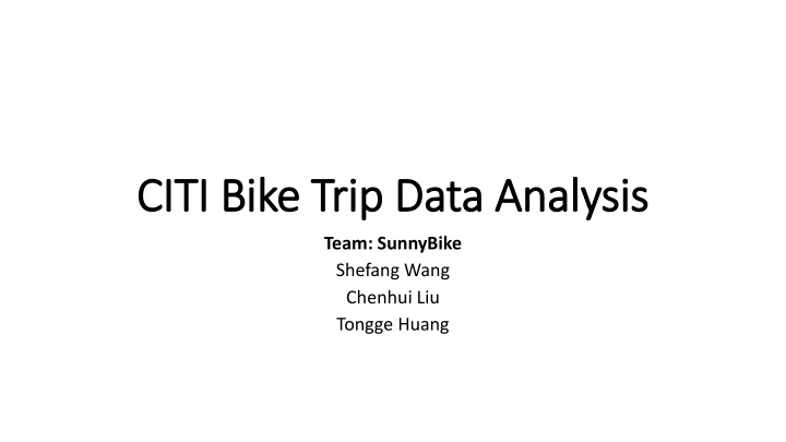 CITI Bike Trip Data Analysis - Insights and Observations