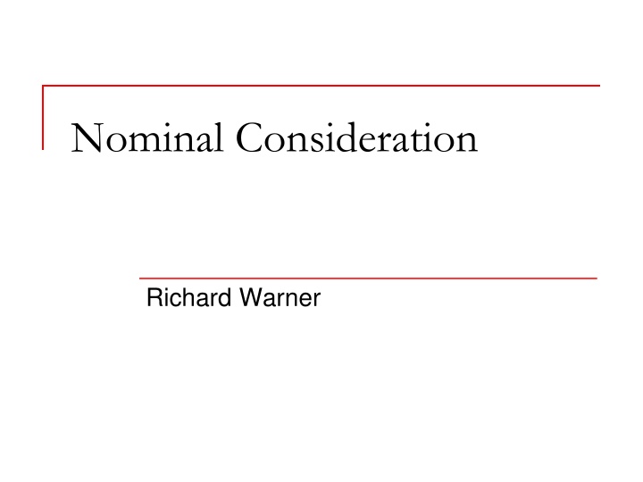 Consideration in Contracts