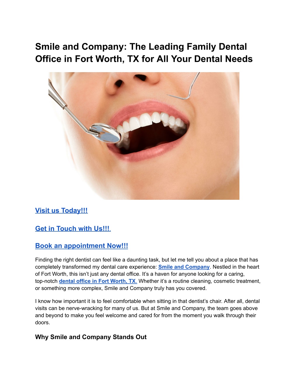 smile and company the leading family dental l.w