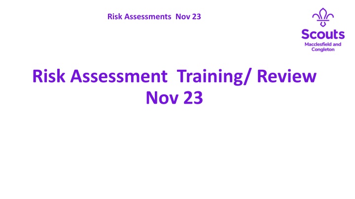 Comprehensive Risk Assessment Training Overview