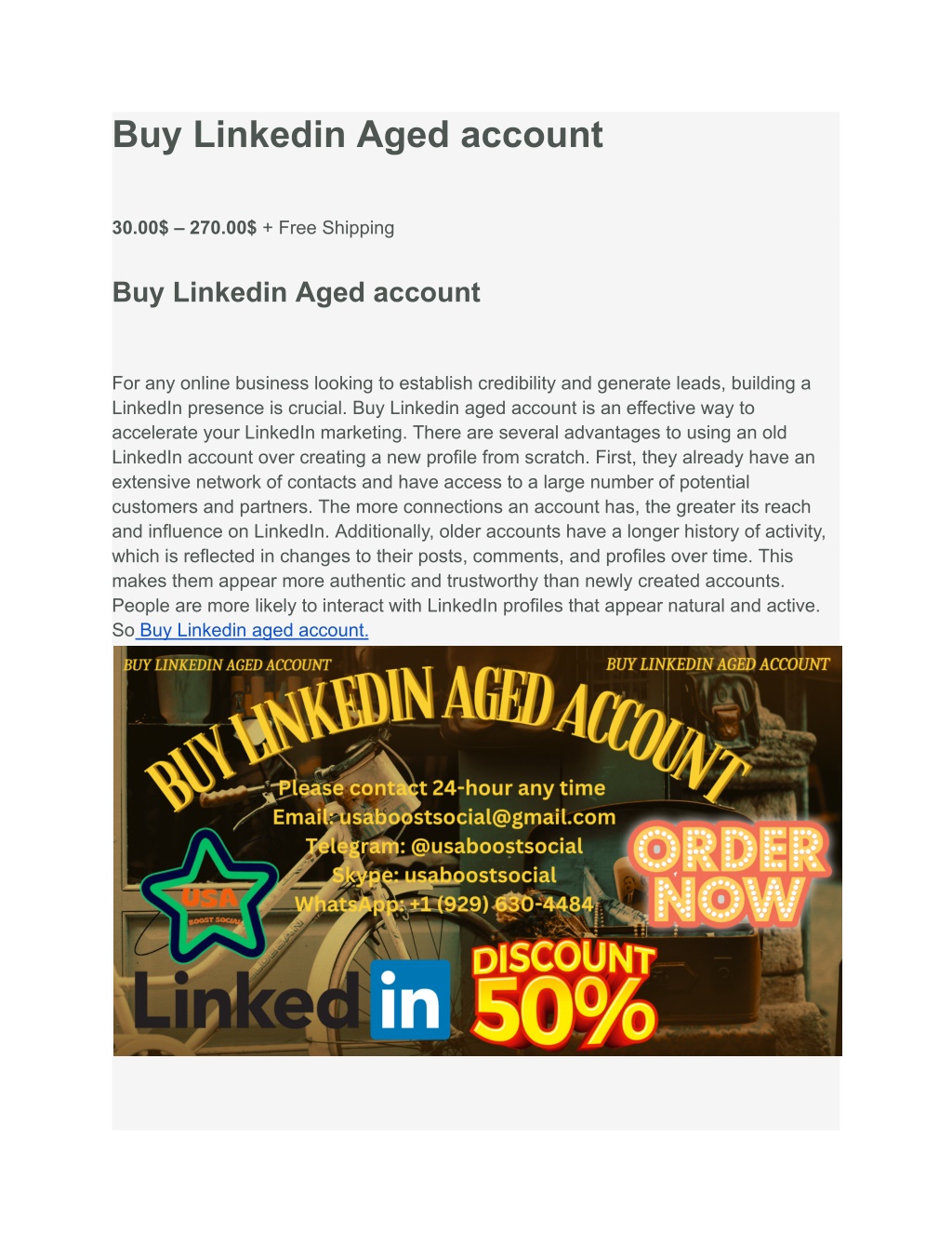 buy linkedin aged account l.w