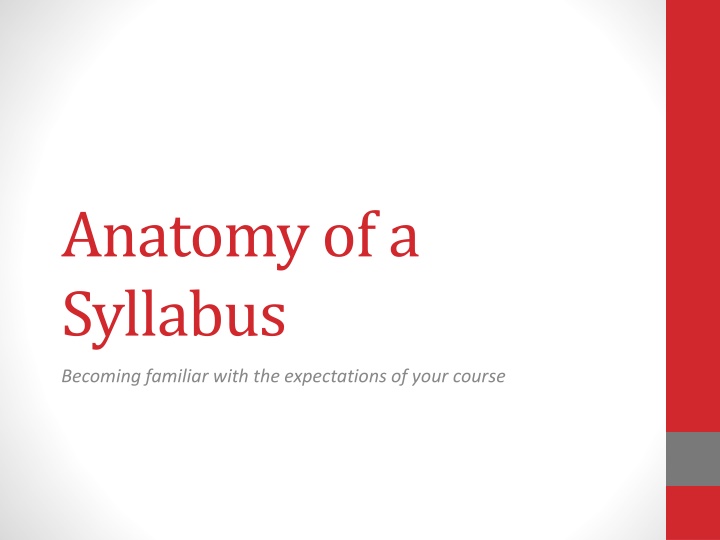 The Anatomy of a Syllabus