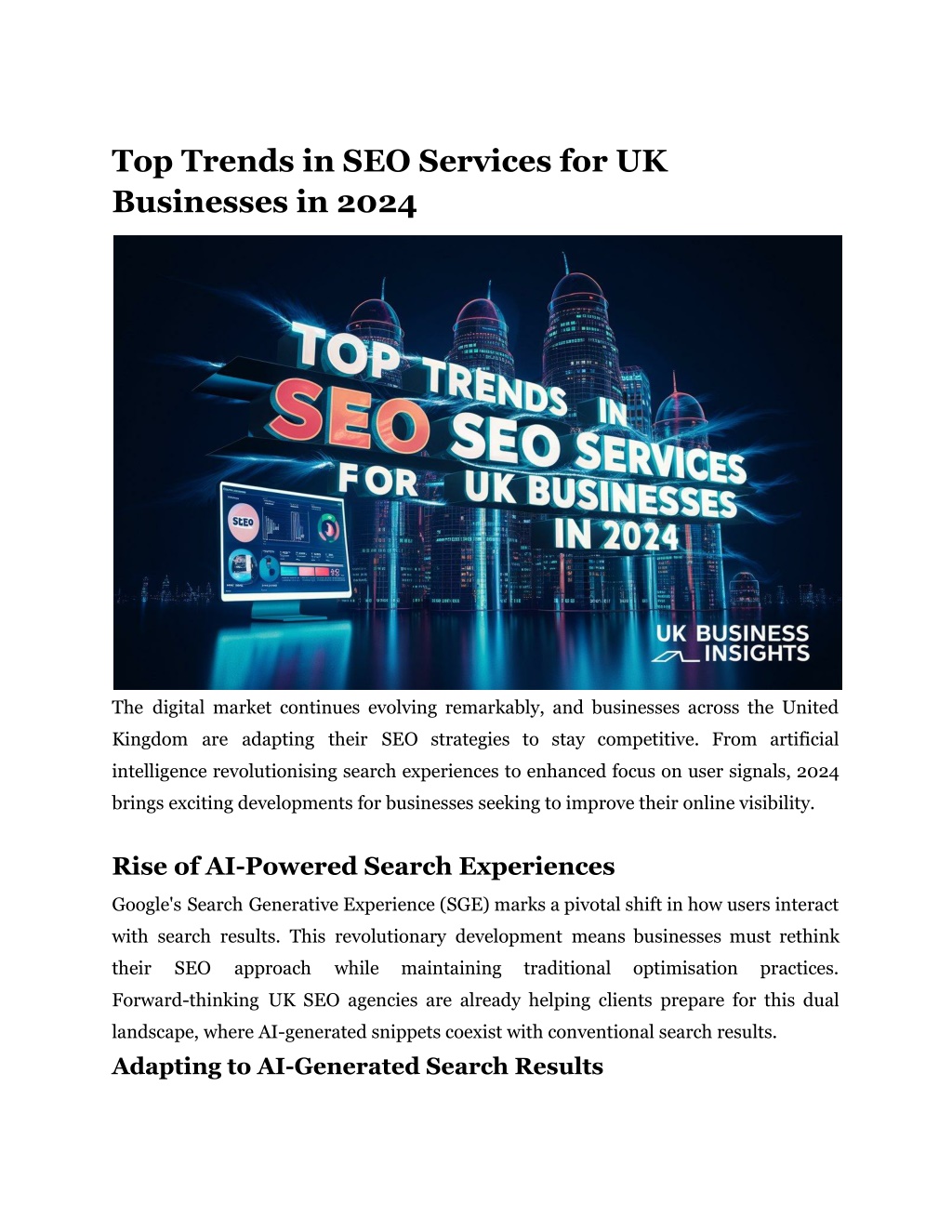 top trends in seo services for uk businesses l.w