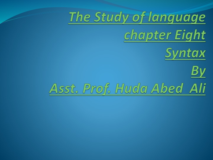 Grammar and Syntax in Linguistics