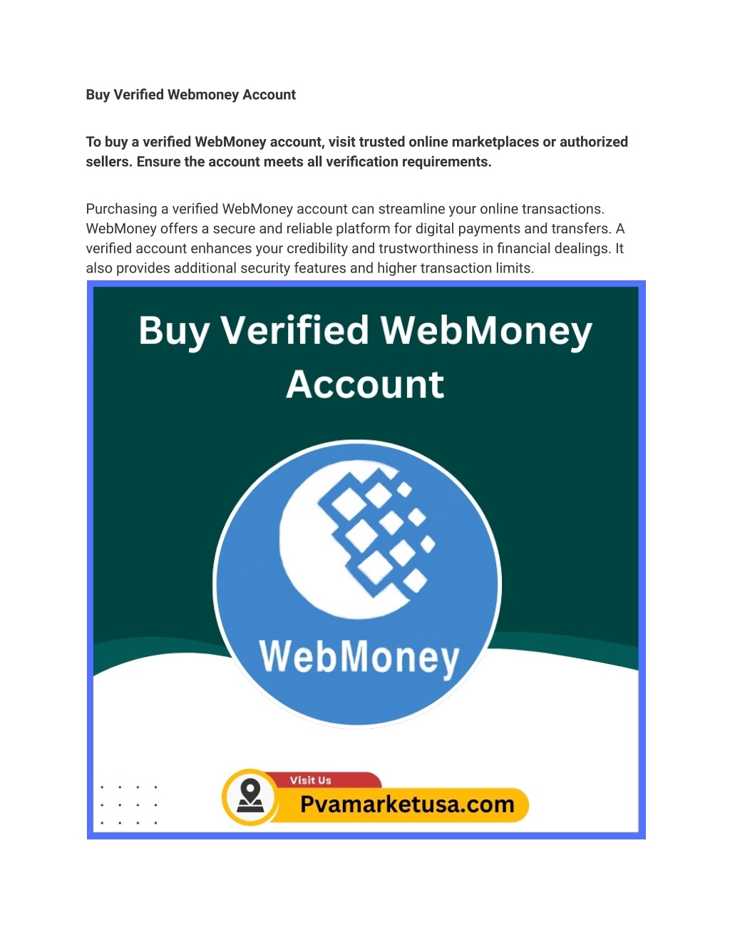 buy verified webmoney account l.w