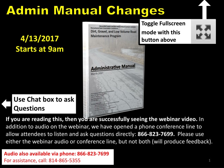 Admin Manual Changes Overview