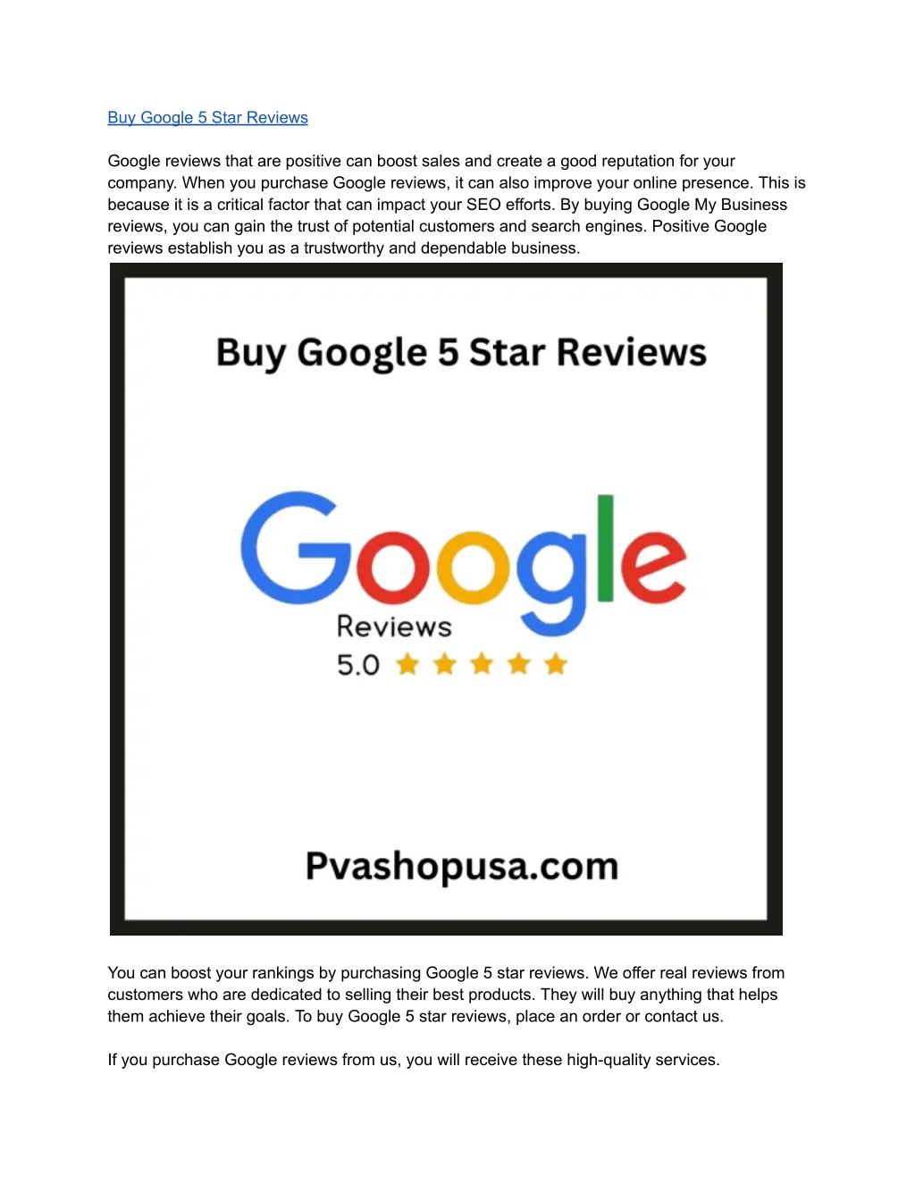 buy google 5 star reviews l.w