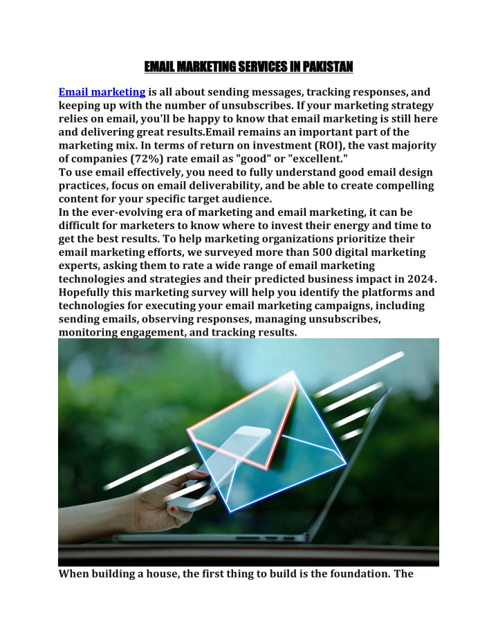 e email marketing services in pakistan mail n.w