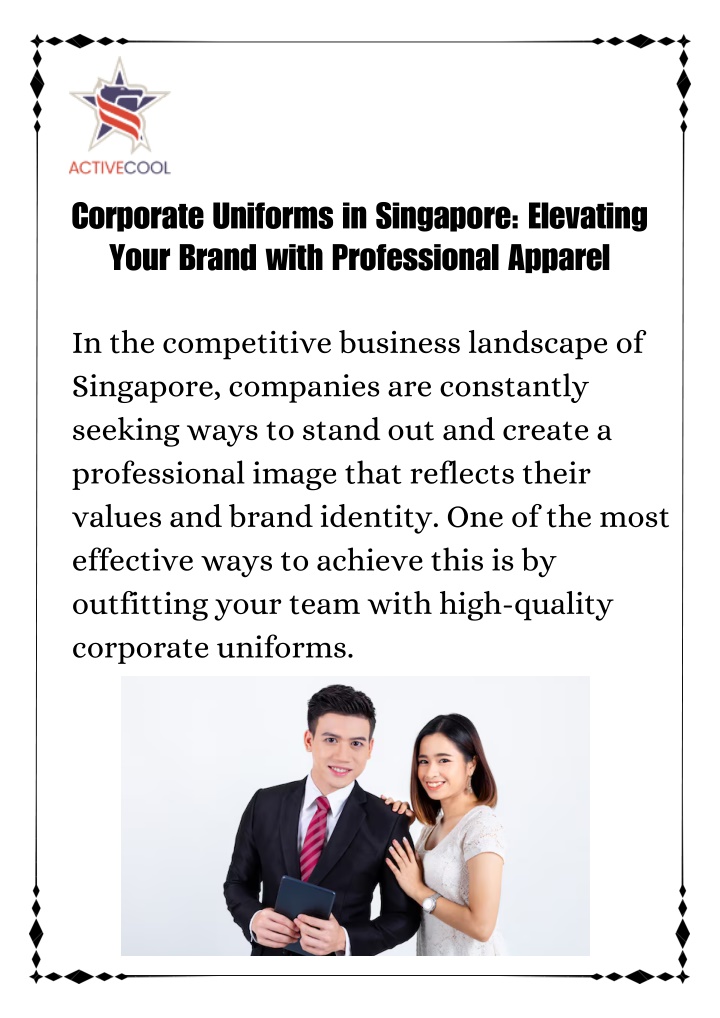 corporate uniforms in singapore elevating your n.w
