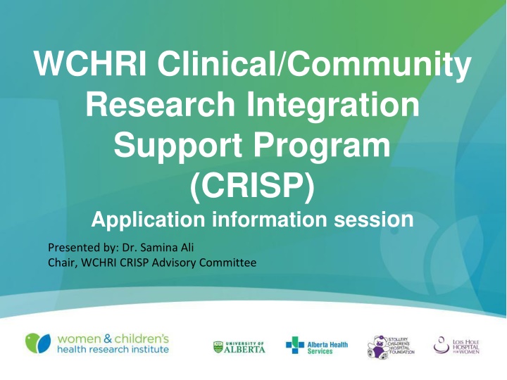 WCHRI CRISP Grant Program Information Session