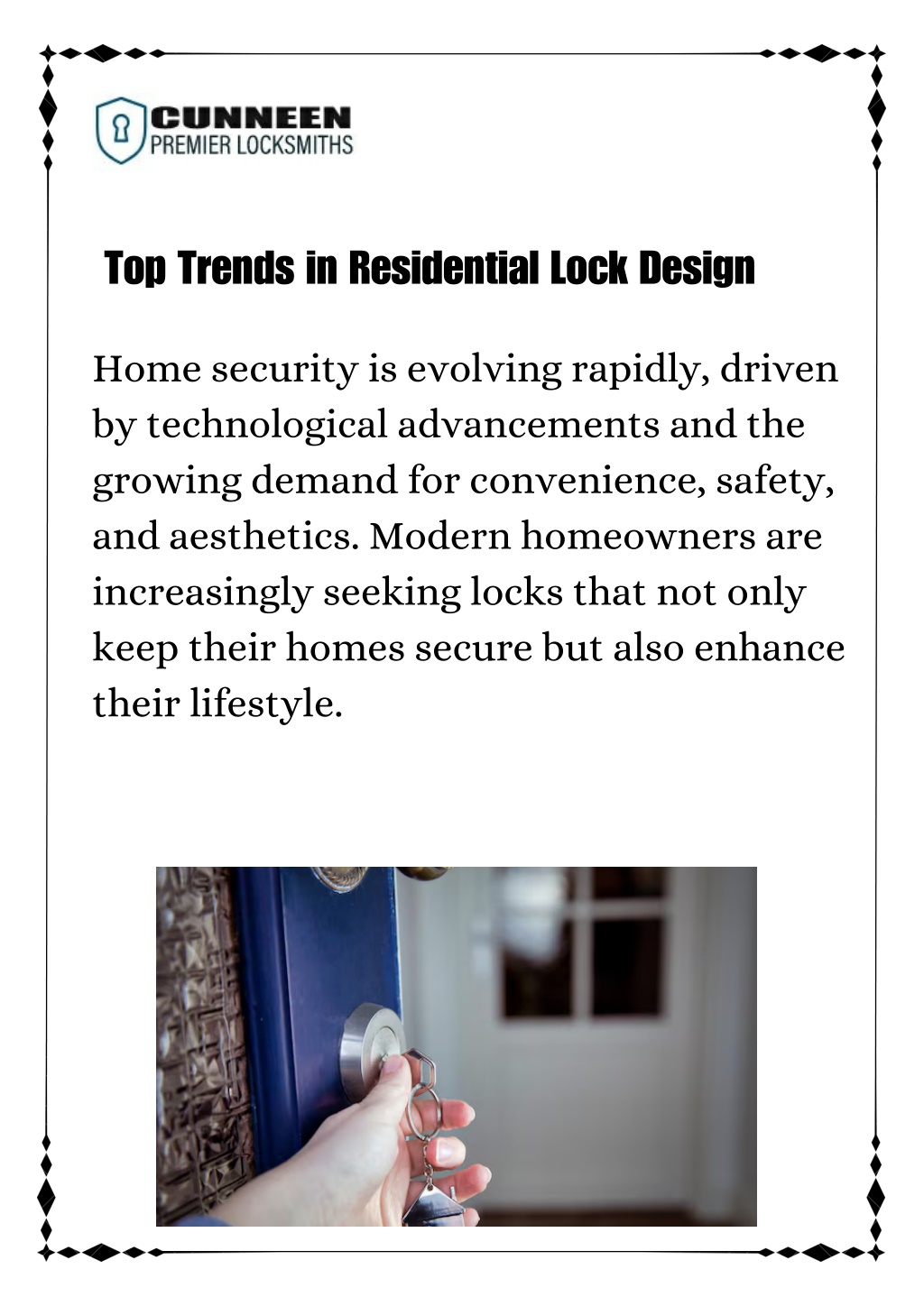 top trends in residential lock design l.w