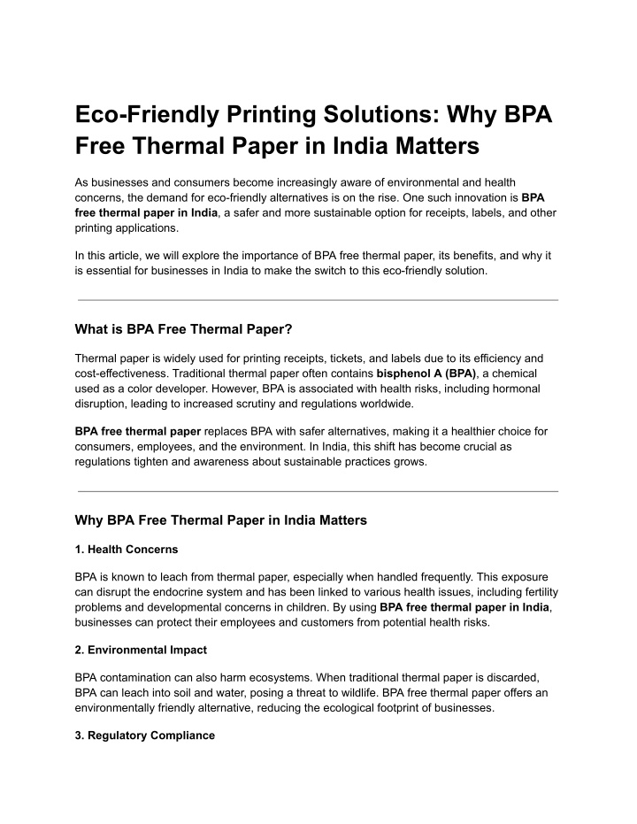 eco friendly printing solutions why bpa free n.w