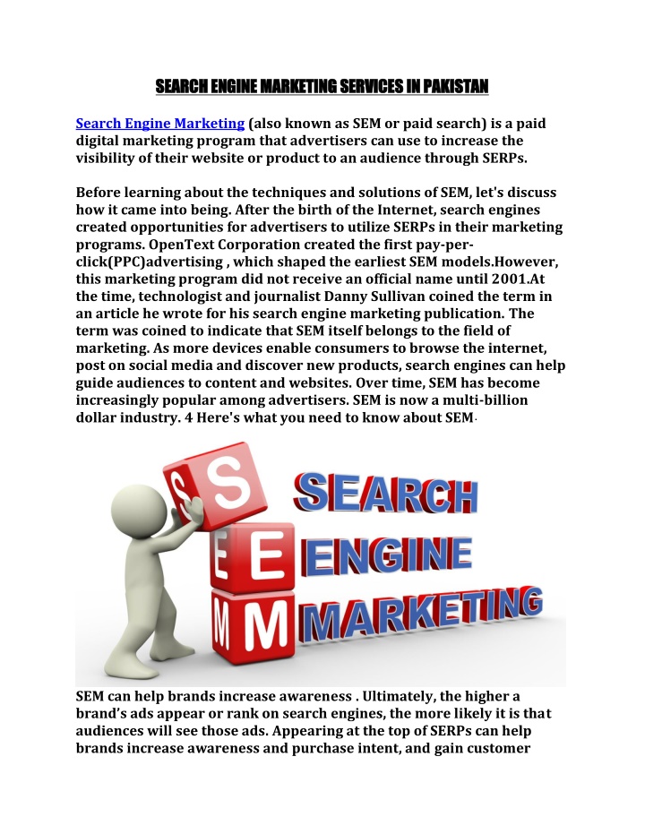 search engine marketing services in pakistan n.w