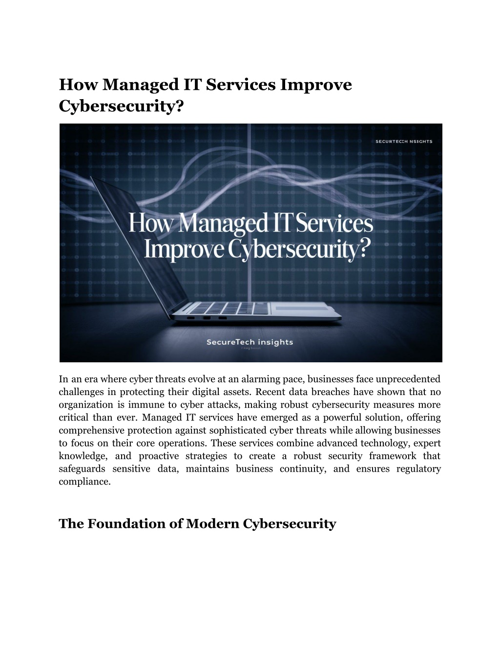 how managed it services improve cybersecurity l.w