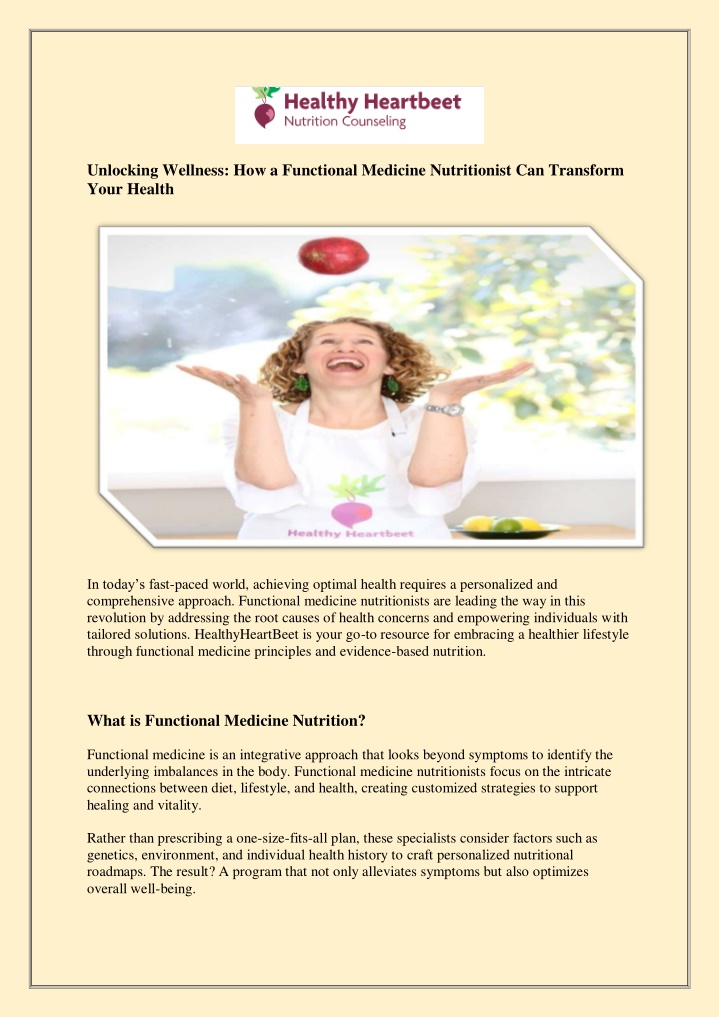 unlocking wellness how a functional medicine n.w