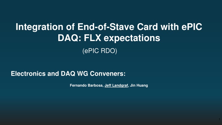 Integration of End-of-Stave Card with ePIC DAQ: FLX Expectations