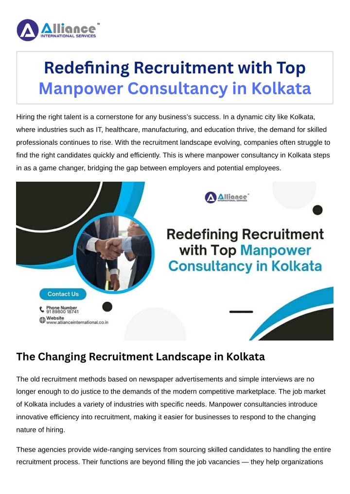 redefining recruitment with top manpower n.w
