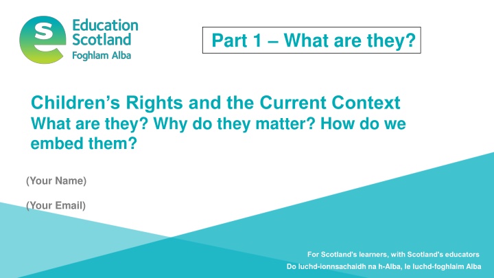 Children's Rights in the Scottish Context