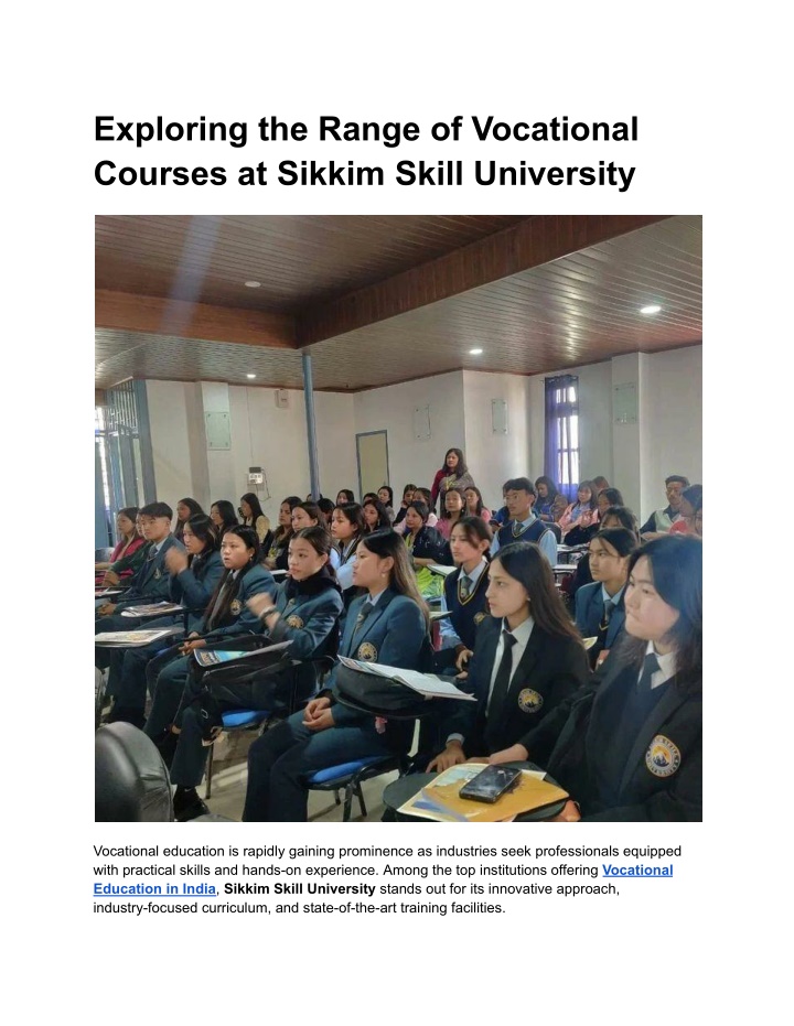 exploring the range of vocational courses n.w