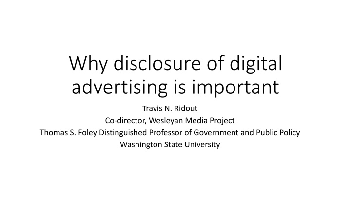 Importance of Disclosure in Digital Advertising
