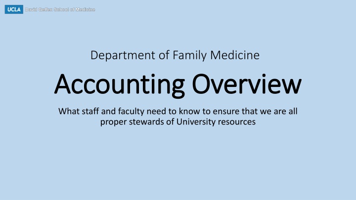 Effective Accounting Practices for University Resources