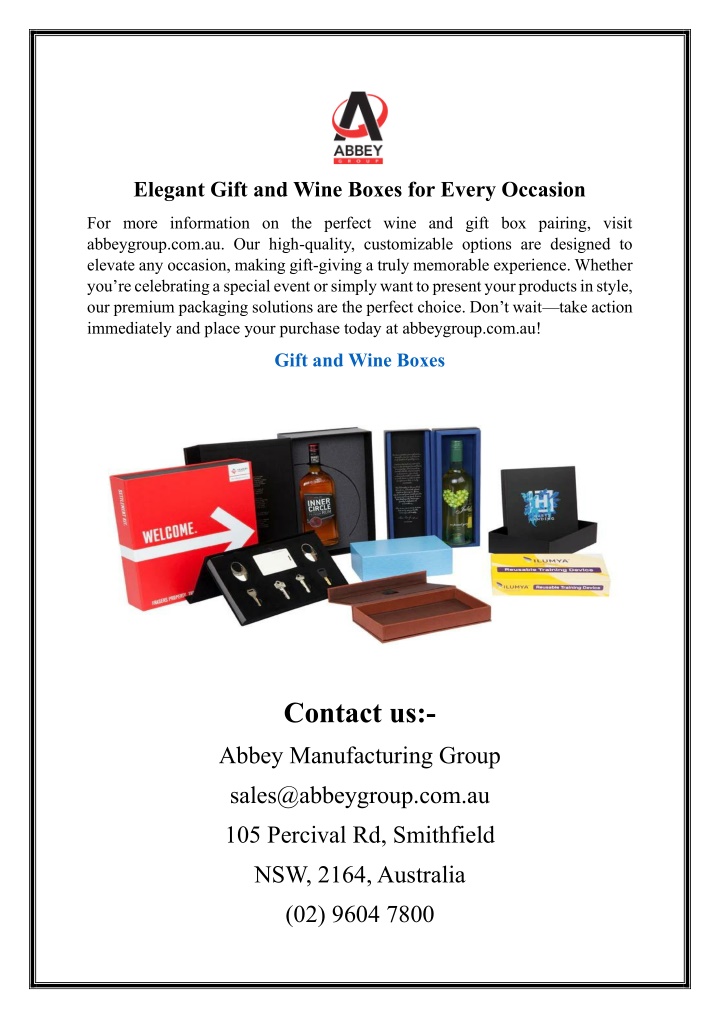 elegant gift and wine boxes for every occasion n.w