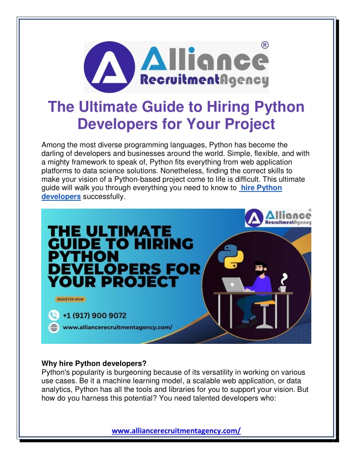 the ultimate guide to hiring python developers n.w