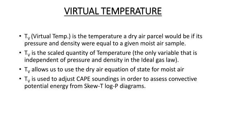 Virtual Temperature in Meteorology