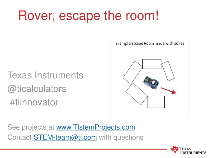 Rover's Escape: Programming Challenges with Texas Instruments Calculators