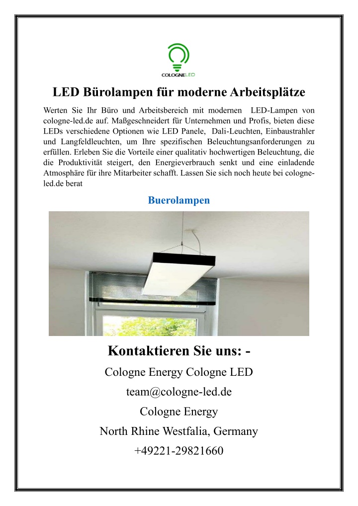 led b rolampen f r moderne arbeitspl tze n.w