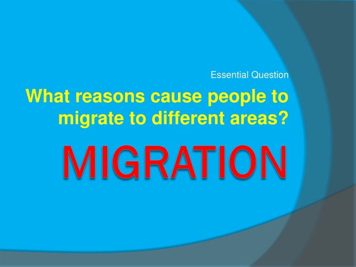 Reasons for Migration