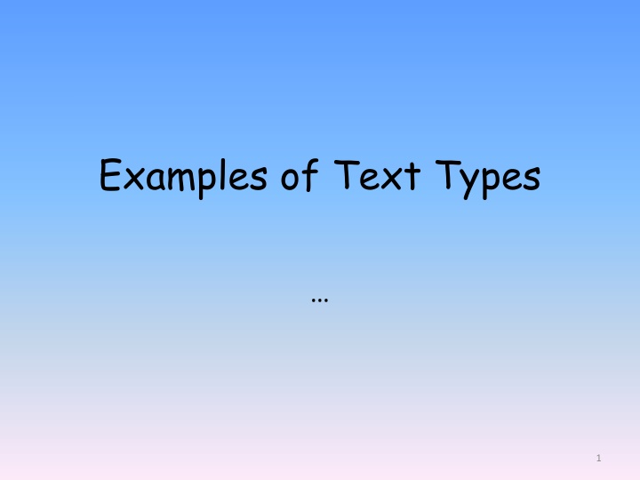 Examples of Different Text Types Explained
