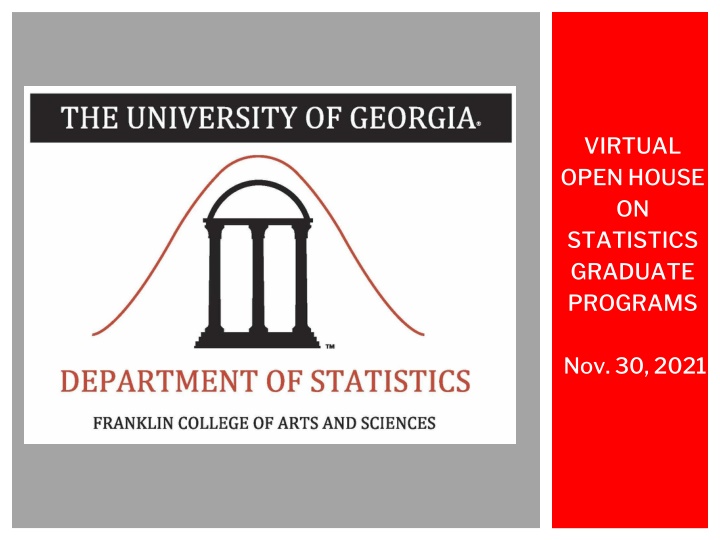 Statistics Graduate Programs at University of Georgia's Virtual Open House